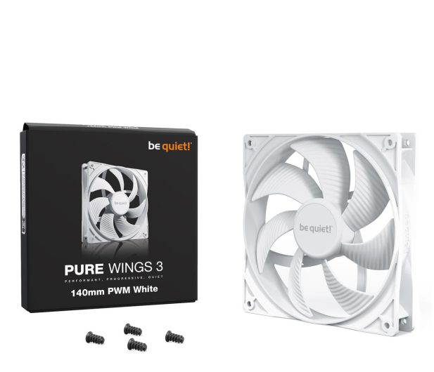 BE QUIET! Pure Wings 3 PWM 140mm White BL112 - 1228825 - zdjęcie 2